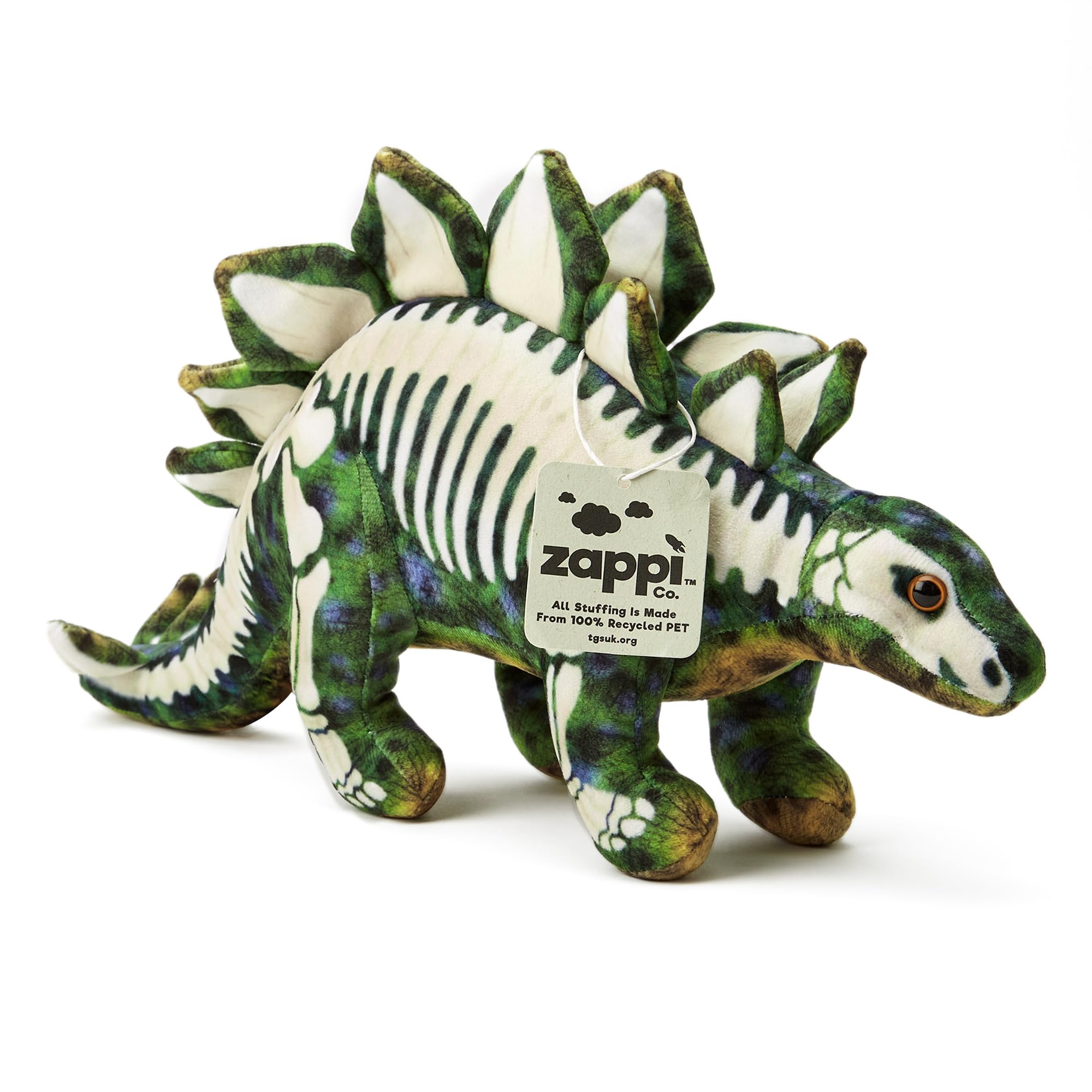 Zappi Co - Children's Realistic Soft Cuddly Plush Toy Animal - Perfect Playtime Companions for Children with Lifelike Detail featured Tiktok (39cm Length) (Stegosaurus Dinosaur) — image 1