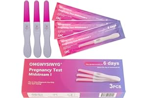 OMGWYSIWYG Pregnancy Test,Early Detection 6 Days Before Missed Period,Ultra Sensitive 10 MIU/ml,Over 99% Accuracy,Midstream Ⅰ