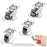 Small Caster Wheels 1 Inch, Low Profile 360 Degree