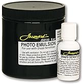 Jacquard Photo Emulsion &amp; Diazo Sensitizer 8oz - Light Sensitive Emulsion - Create Silk Screens with Photos Lettering Logos or Detailed Images