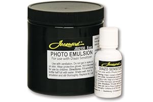 Jacquard Photo Emulsion & Diazo Sensitizer 8oz - Light Sensitive Emulsion - Create Silk Screens with Photos Lettering Logos or Detailed Images