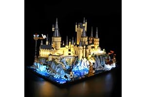 BrickSoul LED Light Up Kit Compatible with Lego 76419 Castle and Grounds Building Set, Upgrade Design Lighting Accessories for Harry Potter Hogwarts Set, Gift for Lego Fans, Not Included 76419 Model