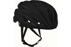 Retrospec Silas Road Bike Helmet with 24 Air Vents & Built-in LED Safety Light - Adjustable Adult Cycling Protection 54-61cm - Padded & Lightweight Design