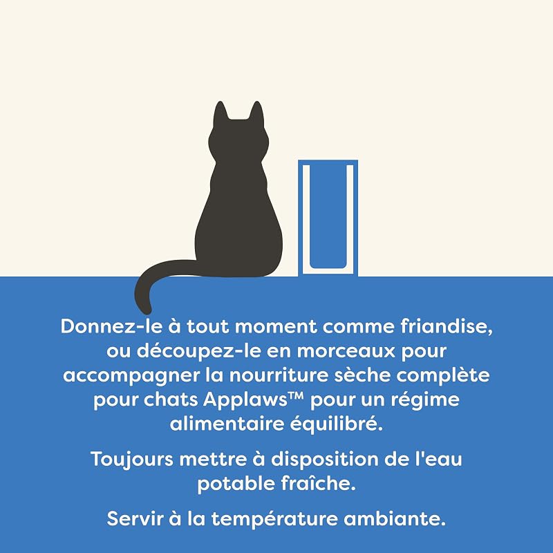100% Friandise naturelle pour chat - Longe de maquereau pour chaton, Chats adultes et âgés - Lot de 12 sachets de 30 g