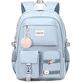 abshoo Big Student Laptop Backpack For College Women Middle High School Teen Girls Bookbag Travel Daypack (LightsteelBlue)