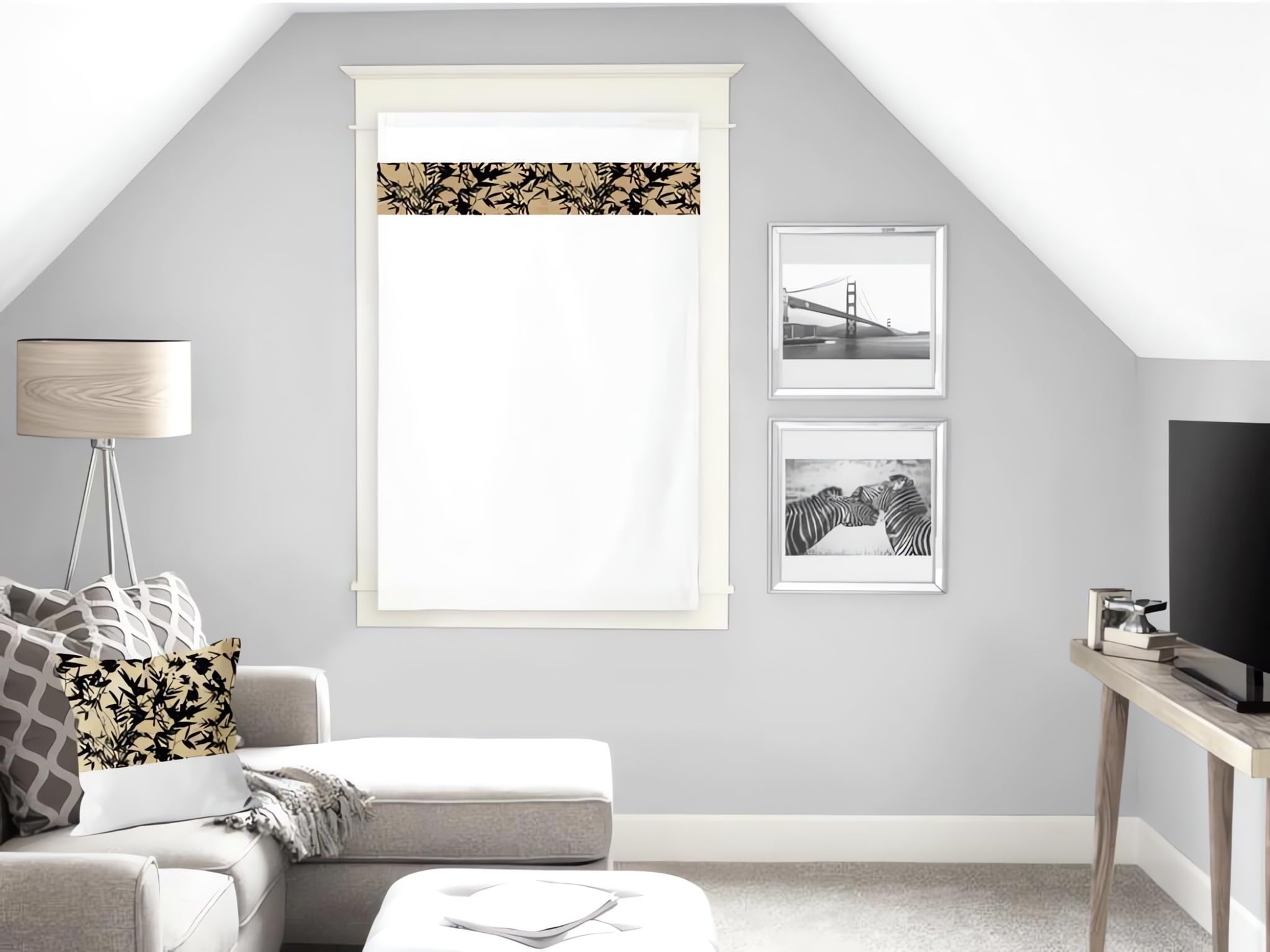 Soleil d'ocre Net Curtain, Cotton, White, 60 x 120 cm