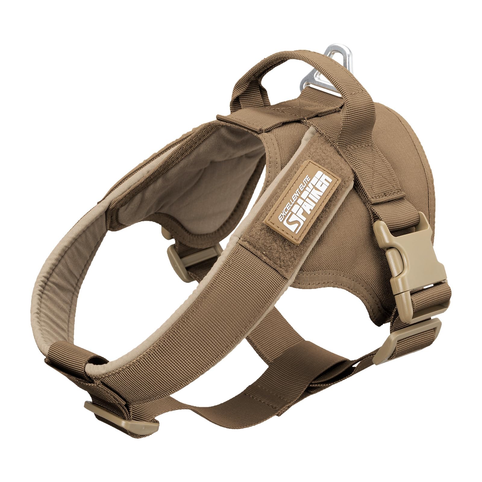 EXCELLENT ELITE SPANKER Tactical Military Dog Harness No-Pull Service Dog Vest Adjustable Training Working Dog Vest with Handle for Medium Large Dogs(COB-S)