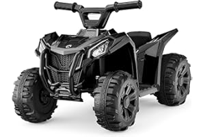 Best Choice Products 6V Kids Ride On Toy, 4-Wheeler Quad ATV Play Car w/ 1.8MPH Max Speed, Treaded Tires, Rubber Handles, Push-Button Accelerator - Black