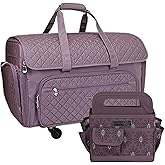 Everything Mary XXL Rolling Sewing Machine Bag & Desktop Organizer Tote – Spacious, Durable Storage with 4 Wheels & Multi-Pocket Caddy for Sewing, Craft, & Office Supplies