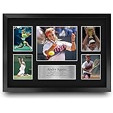 HWC Trading Andre Agassi 16 x 12 inch (A3) Printed Gifts Signed Autograph Picture for Tennis Memorabilia Fans - 16" x 12" Framed