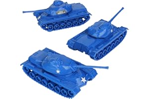 TIM MEE TOY TimMee Toy Tanks for Plastic Army Men - Blue WW2 3pc - Made in USA