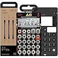 teenage engineering pocket operator PO-33 K.O.! sampler and drum machine with built-in microphone, sequencer and effects BUNDLE with black CA-X silicone case, and MC-3 mini sync cables