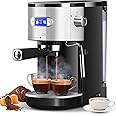 COWSAR Espresso Machine 20 Bar, Semi-Automatic Espresso Maker with Milk Frother Steam Wand, 45 OZ Removable Water Tank for Cappuccino, Latte, Home