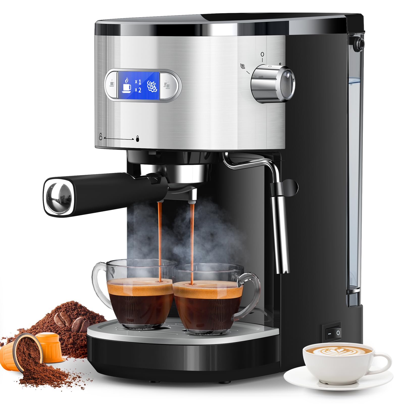 COWSAR Espresso Machine 20 Bar, Semi-Automatic