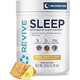 Revive MD Melatonin-Free Sleep Support Supplement for Adults, Honey Lemon - Natural Sleep Aid Supplements with Magnesium (Glycinate), Inositol & L-Theanine for Deep Relaxation (30 Servings)