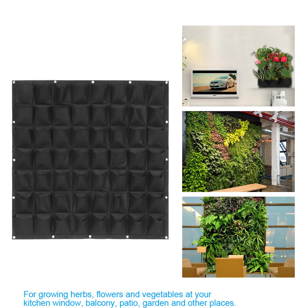 Zerodis 56 Bolsillos Jardín Jardinera Vertical Bolsillos Bolsa de ...