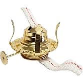 Light of Mine &ndash; #2 Brass Plated Burners with Removable Reduction Ring for Antique Hurricane Lamps (NO2, 1 pk)
