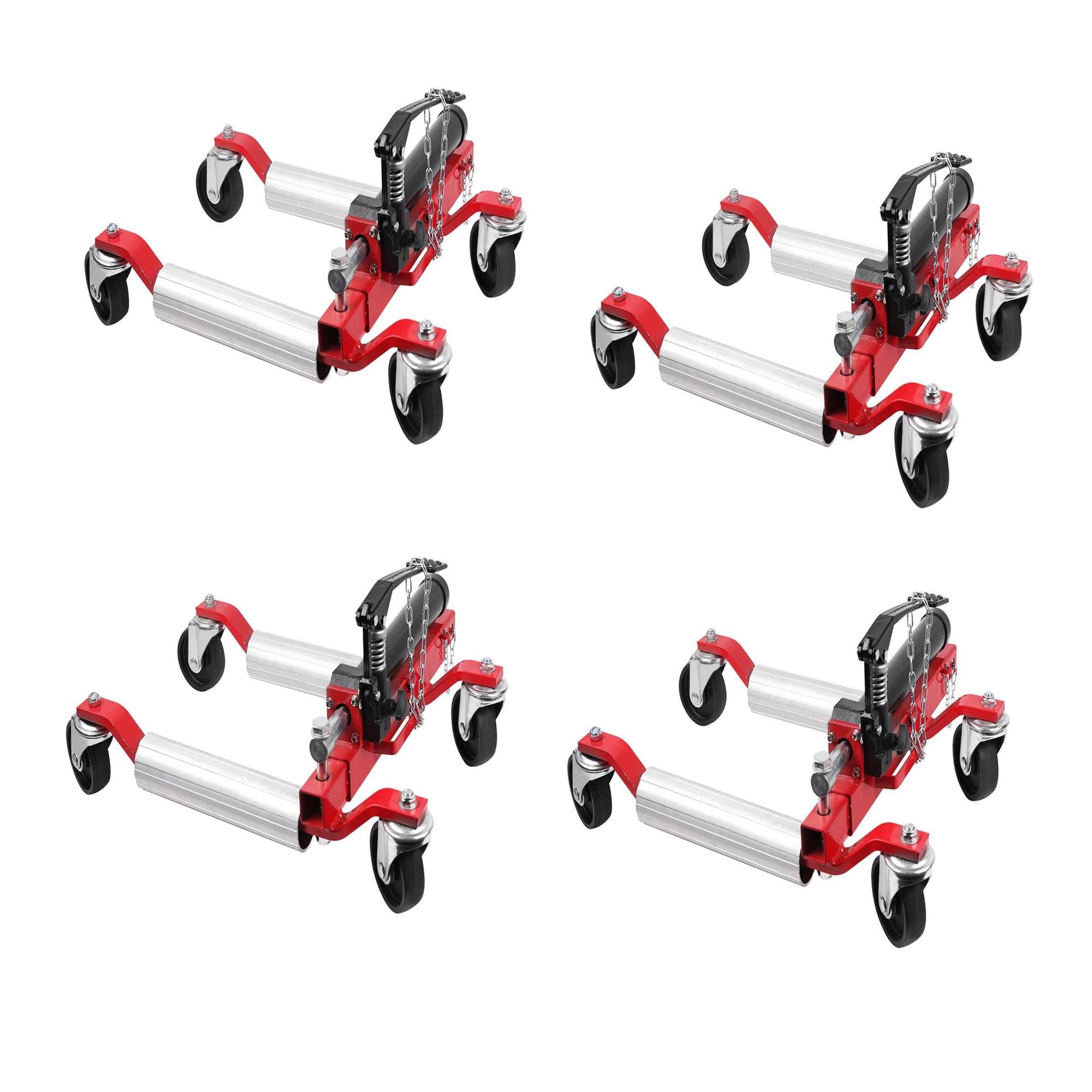 Photo 1 of **POSSIBLY FOR PARTS/MISSING PIECES** GarveeTech Car Wheel Dolly Set of 4, 1500LBS Capacity Trailer Dolly with Hydraulic Tire Jack for Vehicle Positioning for Truck RV Trailer, 4PCS