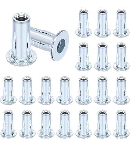 Awclub 1/4-20 Multi-Grip Rivet Nuts – 12pcs Pre-Bulbed Stainless Steel Threaded Insert Nuts For Industrial Use