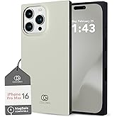 Cocomii Retangle Case for iPhone 16 Pro Max, Compatible with MagSafe, Matte Ivory