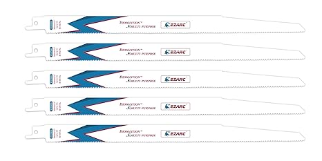 EZARC Säbelsägeblätter R1225DG Sägeblatt à Mehrzweck 300mm 10/14TPI (5 Stück)