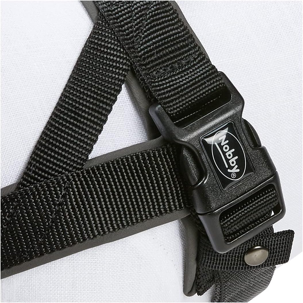 Nobby Classic Preno Norwegian Harness, 50-64 cm+42 cm/25-35 mm, Black/Gray, black/grey, M-L (Pack of 1) - Image 5