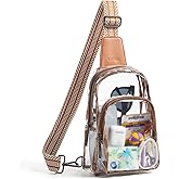 LATMAP Clear Bag for Stadium Events, Clear Purse for Women Stadium Crossbody Bag, Transparent Bag for Concerts Sports