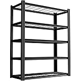 cynnda Storage Shelves 5-Tier Garage Shelving Load 2000Lbs Heavy Duty Garage Storage Metal Shelves Adjustable Wire Shelving U