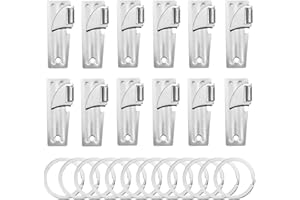 ABVSDU 12 Pieces Military Can Opener, P38 Can Opener Military&p51 Can Opener with Key Rings, Camping Can Opener Stainless Steel Army Survival Can Opener Portable Can Opener for Traveling
