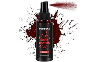 BOBISUKA Fake Blood Spray for Cosplay - Vampire Blood Washable for Clothes and Face - Fake Blood Makeup (Dark, 50ml)