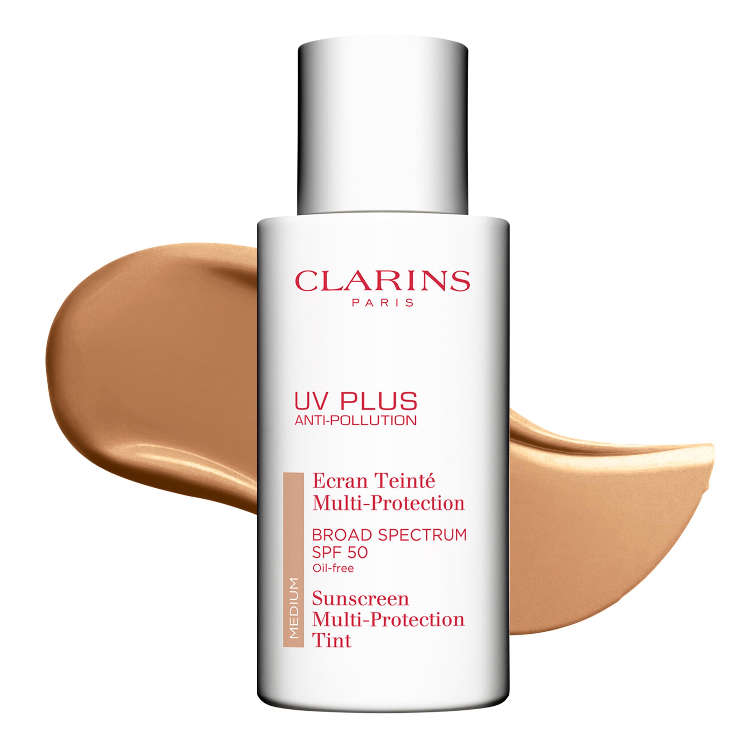 Photo 1 of Clarins UV Plus Anti-Pollution, Broad Spectrum SPF 50 Tinted Face Sunscreen | Sheer Finish | Lightweight and Oil-Free | Triple Protection From UVA/UVB Rays, Free Radicals and Pollutants | Shade Medium