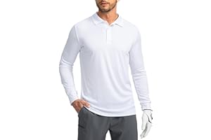 G GRADUAL Men's Polo Shirt Long Sleeve Golf Shirts Lightweight UPF 50+ Sun Protection Cool Shirts for Men Work Fishing Outdoor