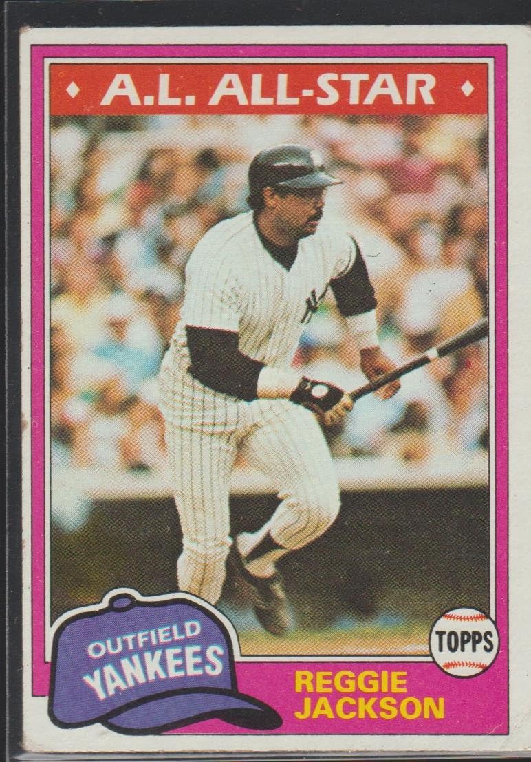 1981 Topps Reggie Jackson Yankees Baseball Card 400 at