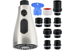 BEATI FAUCET Replacement Kitchen Faucet Head for WEWE-FORIOUS-Qomolangma-VFAUOSIT-BASDEHEN-WOWOW-VCCUCINE Pull Out/Down Kitchen Sink Faucet, 3 Spray Function,Brushed Nickel