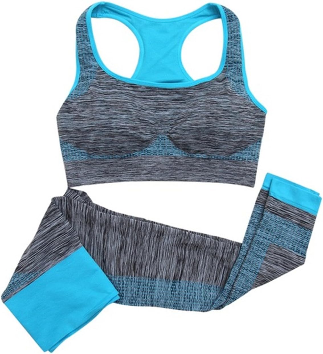 Women Yoga Sets Workout Bra Pants Set Fitness Gym Running Clothing Suits Racerback & Leggings Sportwear Exercise Outfits Yoga Sets