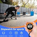 PULIVIA PL-703Y Sports Stopwatch Timer Lap Split Digital 1/100s Orange view 2