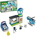 LEGO DUPLO Rescue Police Station 10959 Push & Go Car Toy with Lights and Siren Plus Helicopter, Early Learning Toys for Toddlers, Boys & Girls 2 Plus Years Old