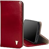 TORRO Leather Case Compatible with iPhone 11 – Genuine Leather Wallet Case/Cover with Card Holder and Stand Function (Red)