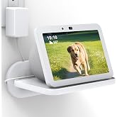 HomeMount Mount for Google Nest Hub Max - Wall Mount Holder Shelf Compaitble with NEST HUB MAX (White)