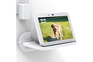 HomeMount Mount for Google Nest Hub Max - Wall Mount Holder Shelf Compaitble with NEST HUB MAX (White)