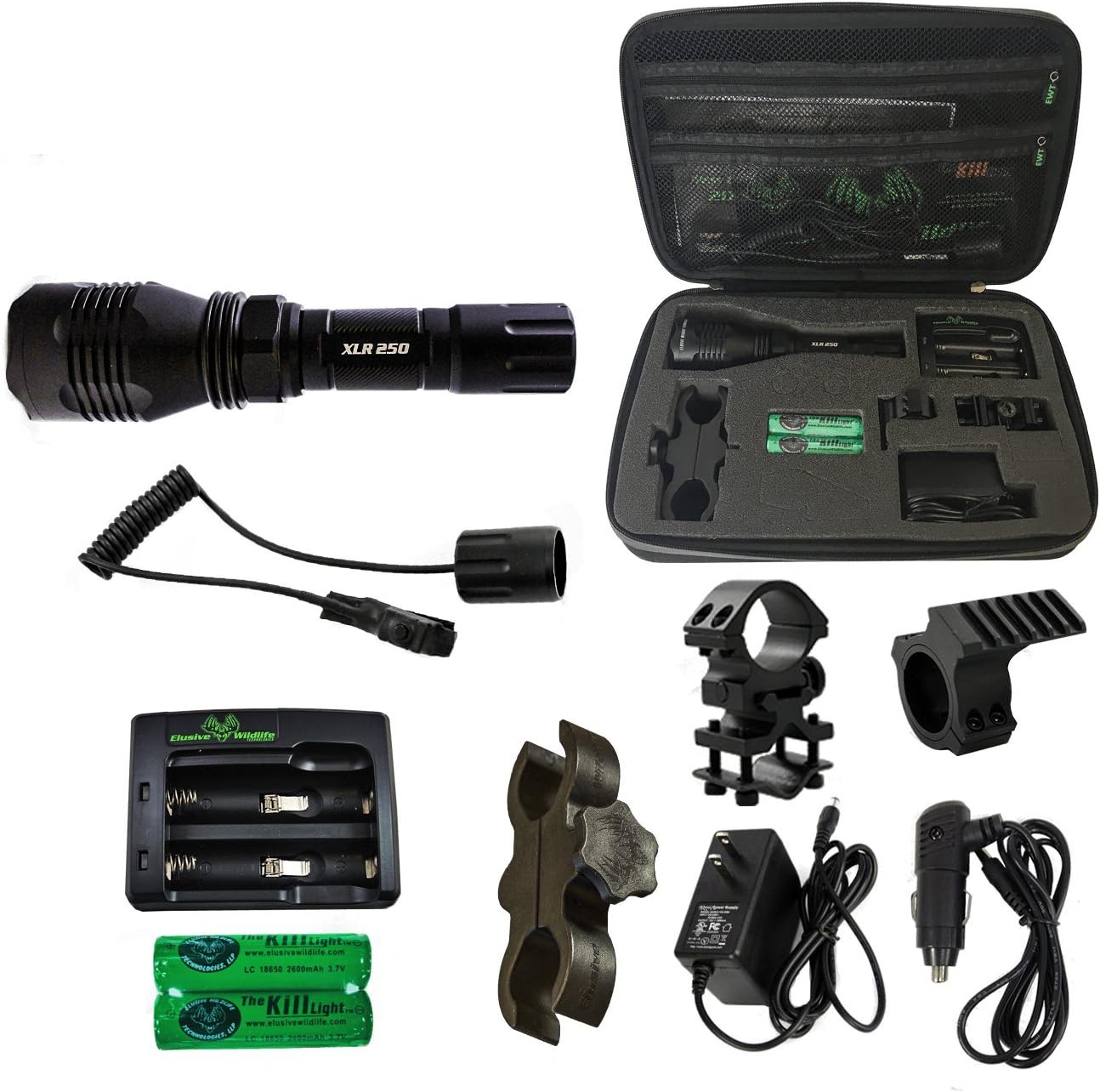 Elusive Wildlife The Kill Light XLR250 Gun Mounted Hunting Light Package