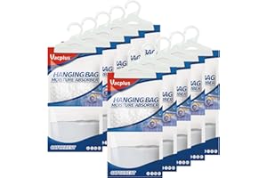Vacplus Moisture Absorbers Packets, Fragrance Free 10 Pack, Humidity Packs, Dessicant Packets, Hanging Closet Dehumidifier Ba