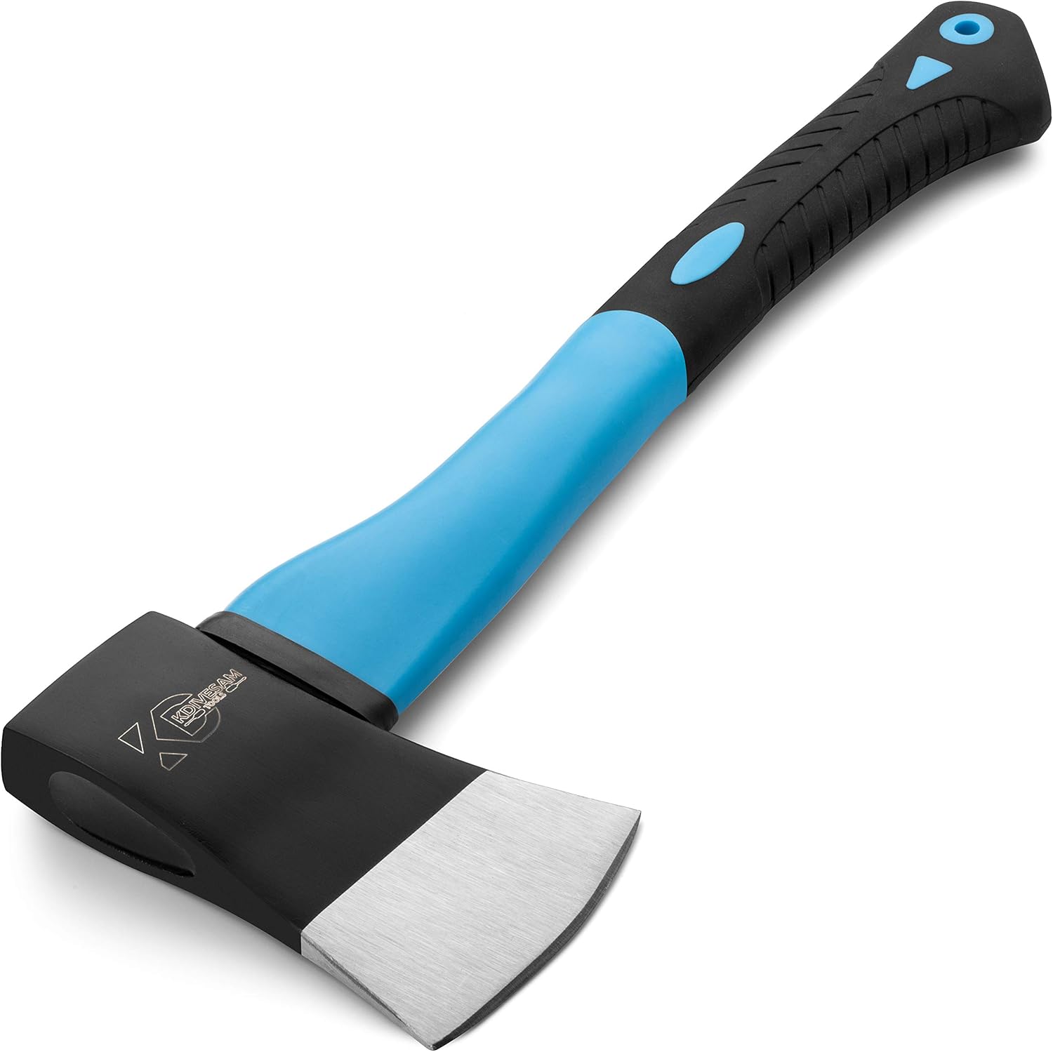 kdivesam Camping Axe, 15 inch Hatchet for Chopping Wood Splitting kindling, Gardening and Outdoor Survival, Forged Carbon Steel Heat Treated Hand Maul Tool, Fiberglass Handle with Anti-Slip Grip   : Sports & Outdoors