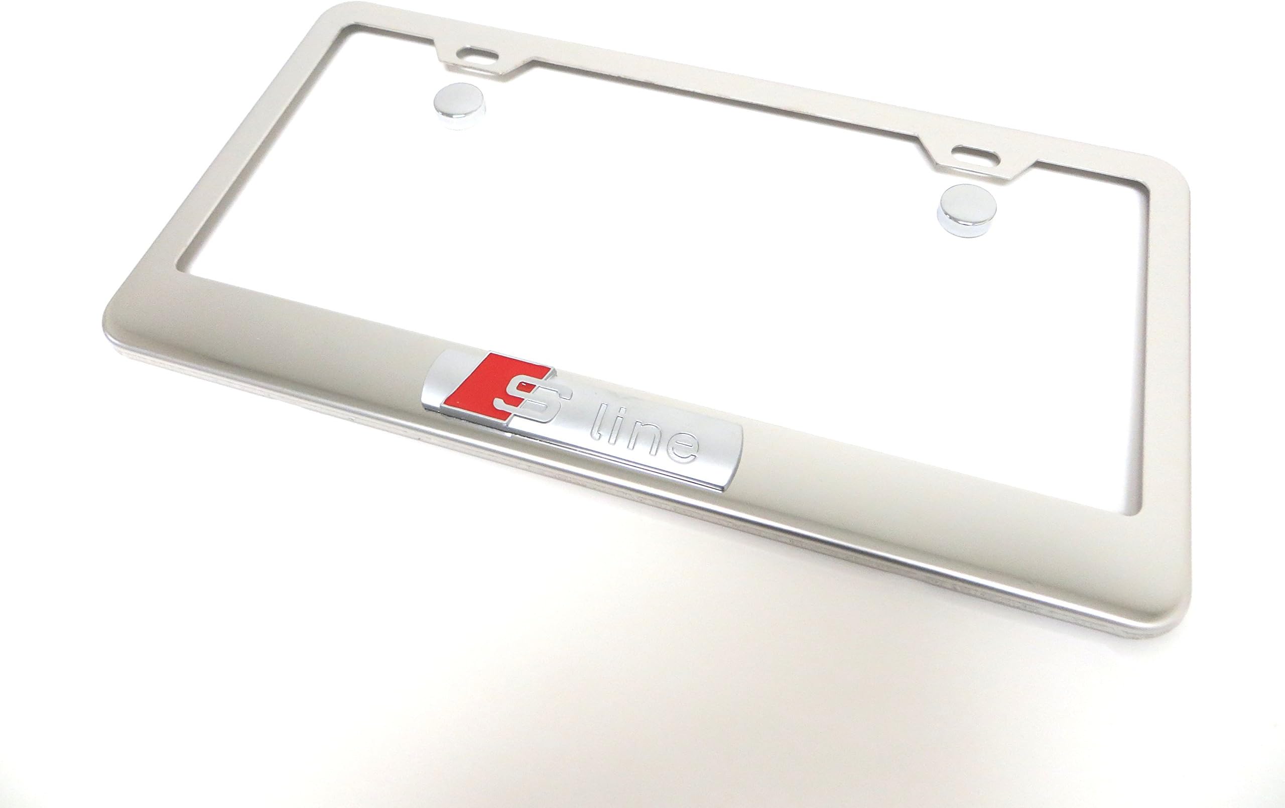 Deepro 3D S Line Stainless Steel Chrome License Plate Frame Holder Sportline