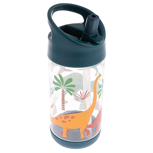 Stephen Joseph, Kids Flip Top Water Bottle, 10 oz Tritan BPA Free, Water Bottle for Girls & Boys, Back to School Flip Top Bottle, Blue Dino