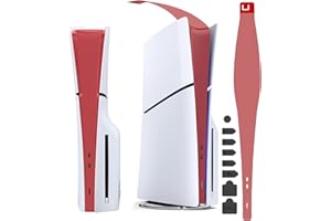 Aiaabq Dust Cover Net for PS5 Slim Console Compatible Disc Version/Digital Version,Fitted with Silicone Plugs and Joystick caps,Prevent Dust and pet Hair for PS5 Slim Game Console Accessories