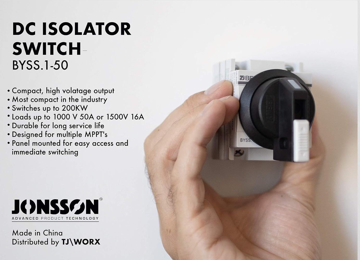 Solar DC Isolator Switch, High Output, Compact, UL Listed