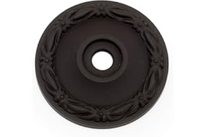 RK International RKI Oil Rubbed Bronze R.K. International BP 489 RB Flat Deco-Leaf Knob Backplate