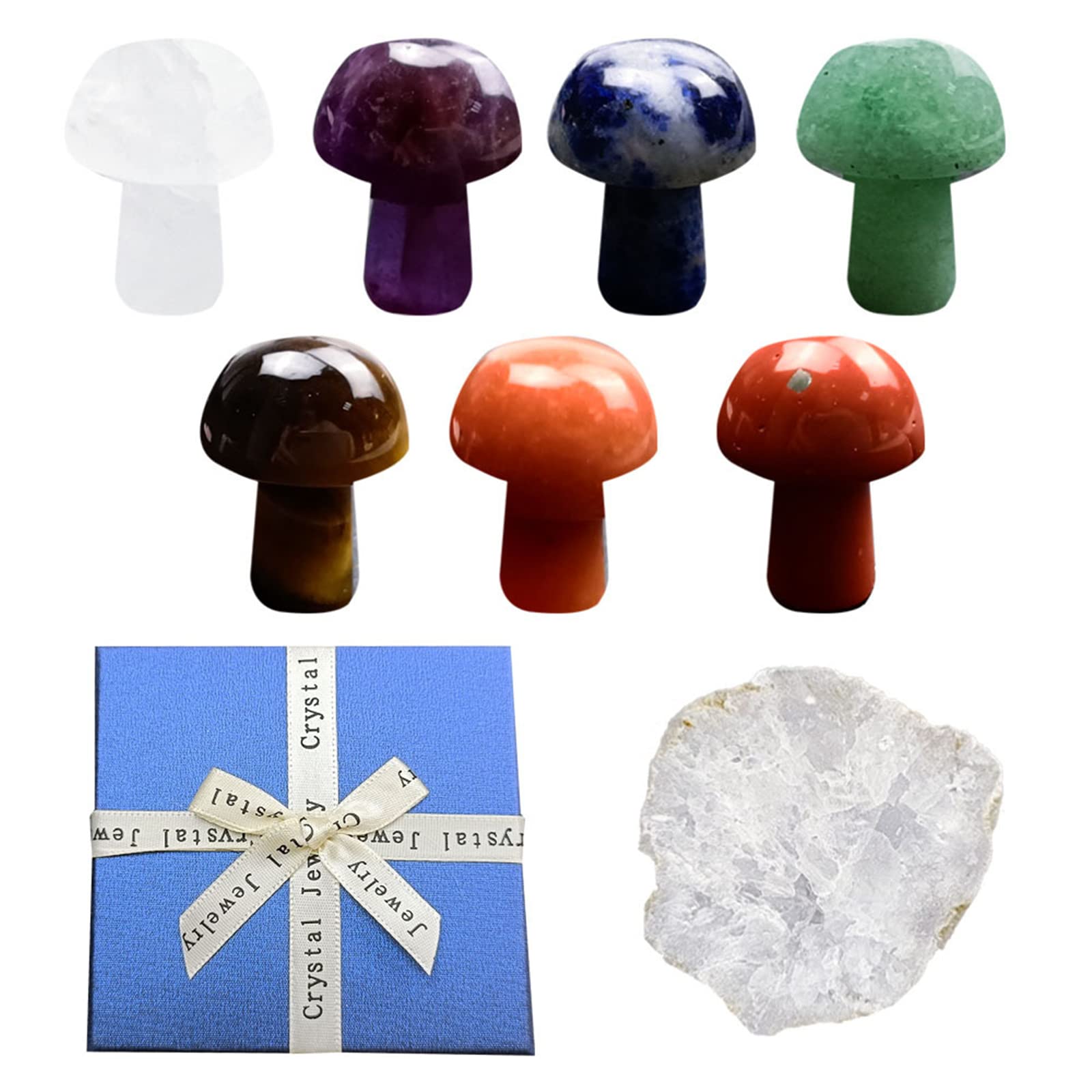 WANGCL Healing Crystals Mushroom, Natural Healing Crystals and Chakra Stones Set, Crystal Therapy Stones for Meditation Healing Energy Reiki Chakra Balance