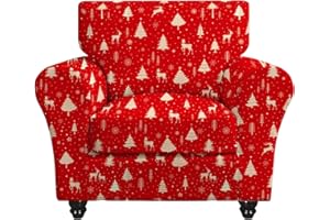 CRFATOP 2 Piece Soft Sofa Couch Cover Stretch T Cushion Armchair Slipcovers 1 Seat Chair Slip Cover with Arms Furniture Protector for Living Room Pet Dog with 1 Individual Seat Covers,(Small,A33)